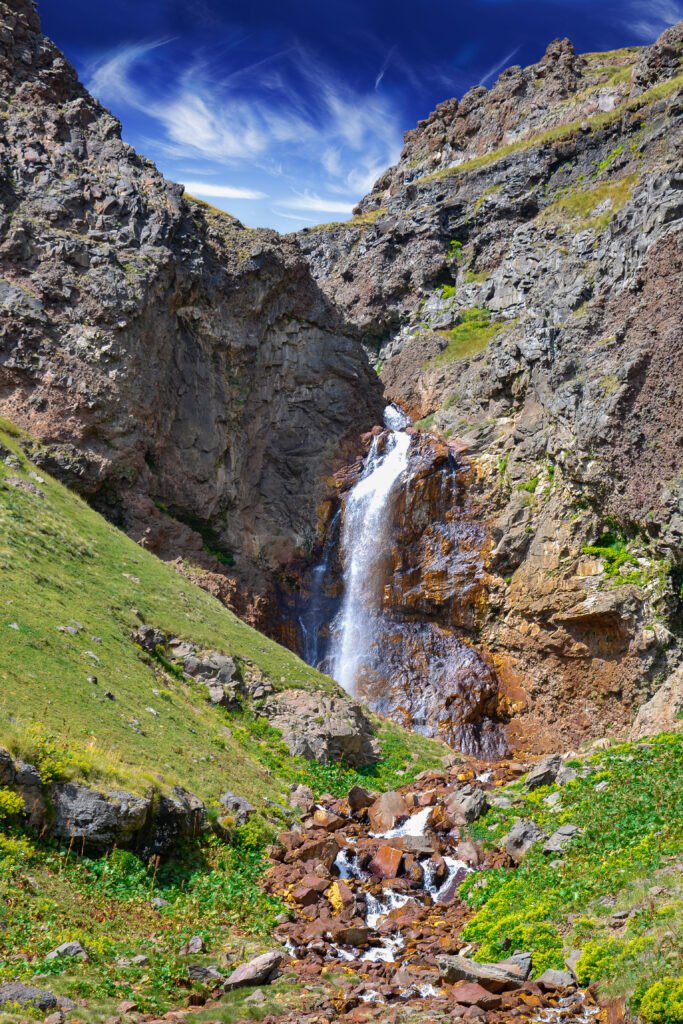 Gegharot Waterfall on Mount Aragats